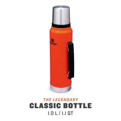 STANLEY The Legendary Classic Bottle 1.0L / 1.1QT, Blaze Orange 10-08266-032 - KNIFESTOCK