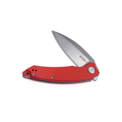 KUBEY Leaf Liner Lock Front Flipper Folding Knife Red G10 Handle KU333F - KNIFESTOCK