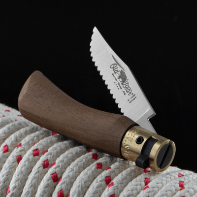 OLD BEAR® XS - STAINLESS STEEL, WALNUT HANDLE, SERRATED BLADE 9337/15_LN - KNIFESTOCK