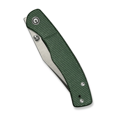 Civivi Clingman Green Canvas Micarta HandleSatin Finished Nitro-V BladeLiner Lock - KNIFESTOCK