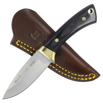 MUELA COLIBRI, black MICARTA scales and brass bolsters COL-7MIC - KNIFESTOCK