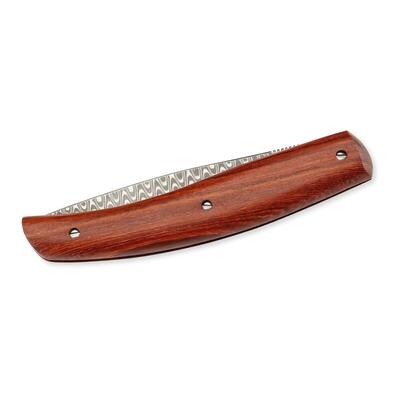 Herbertz Folding Knife Damast Blade, Santos wood 53021 - KNIFESTOCK