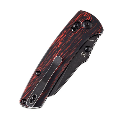 KANSEPT Main Street Black Stonewashed 154CM 0.126&#039;&#039;3.2mm Black and red G-Mascus T1015V5 - KNIFESTOCK