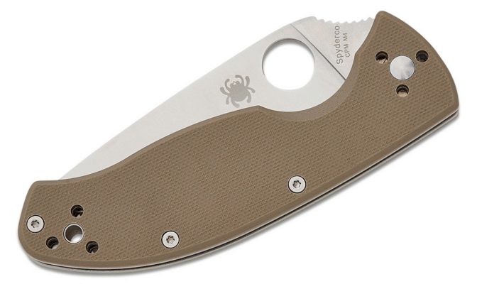 Spyderco Tenacious Brown G-10 CPM M4 Reveal 13 C122GBNM4PS - KNIFESTOCK