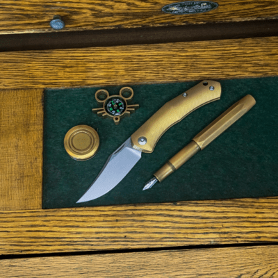 Giant Mouse ACE Jutland Slipjoint - Brass GM-JUTLAND-SJ-BRASS - KNIFESTOCK