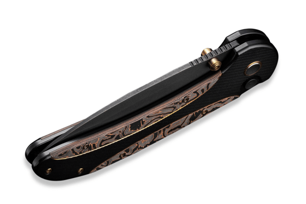 We Knife ZizzitBlack Titanium Handle With Copper Foil Carbon Fiber Inlay Black - KNIFESTOCK