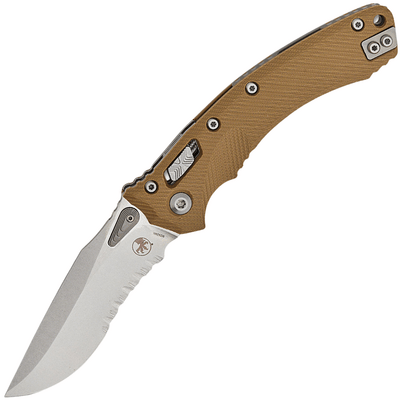 Microtech AMPHIBIAN RAM-LOK STW PART SERR FLUTED TAN G10 137RL-11FLGTTA - KNIFESTOCK