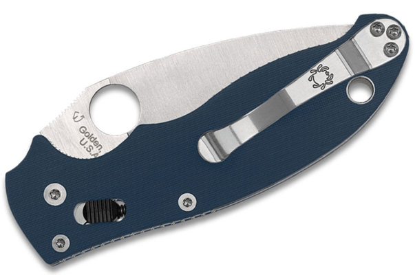 Spyderco C101GPCBL2 MANIX 2 COBALT BLUE G-10 CPM SPY27 PLAINEDGE - KNIFESTOCK