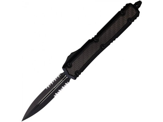 Microtech Makora II DE Carbon Fiber Inlays Part Serr 206-2TCFIS - KNIFESTOCK