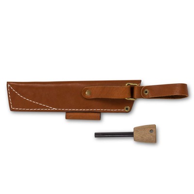 BPS Knives Brown Sheath SH07 with Fire Steel BPS-Brown-Sheath-SH07 - KNIFESTOCK