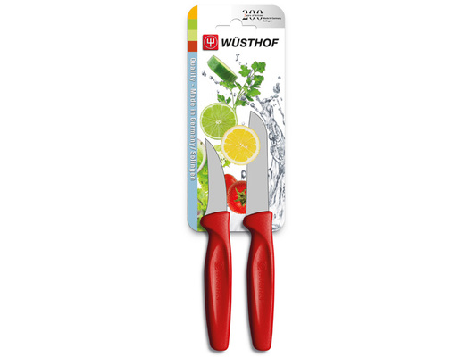 WUSTHOF 2 darabos készlet, zöldségvágó kés és hámozókés, piros - KNIFESTOCK