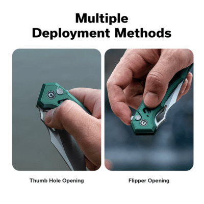 Civivi Anaaki Skeletonized Green Aluminum HandleSatin Finished Nitro-V BladeButton Lock - KNIFESTOCK