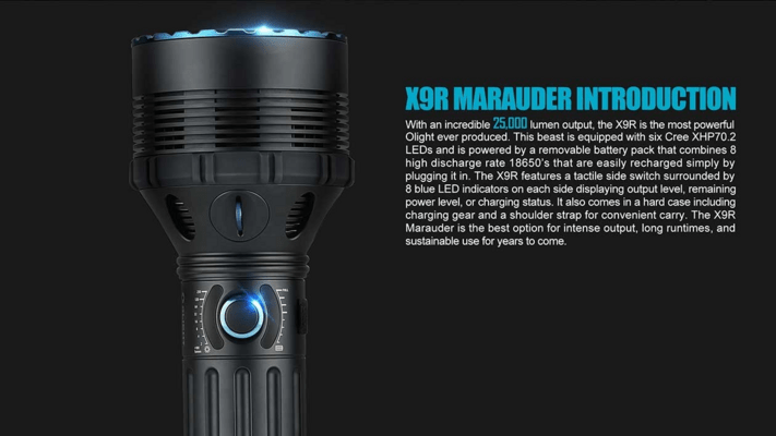 Olight X9R Marauder 25000lm. OL501 X9R-MARAUDER - KNIFESTOCK