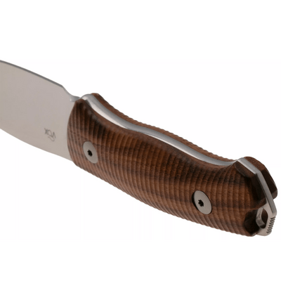 MKM SMALL LOV – M390 SATIN blad, SANTOS TRÄ handtag, +FICKA LÄDERSLIDA med MAGNET - KNIFESTOCK