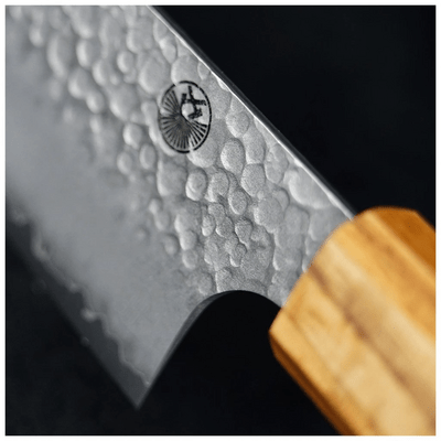 Dellinger Santoku Knife 170 mm Kanetsugu SHIUN VG-2 3 layers, japanese OAK - KNIFESTOCK