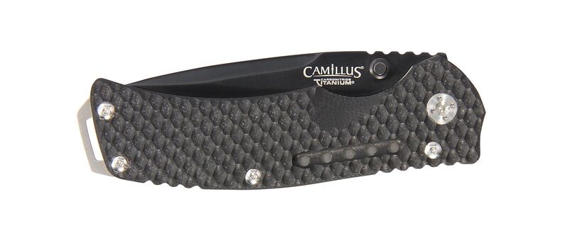 Camillus 8&quot; Vortex™ AUS-8 Blade, Black G10 Handle 19205 - KNIFESTOCK