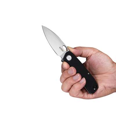 Kubey Hyde Liner Lock Folding Knife Black G10 Handle Ku2104a - KNIFESTOCK