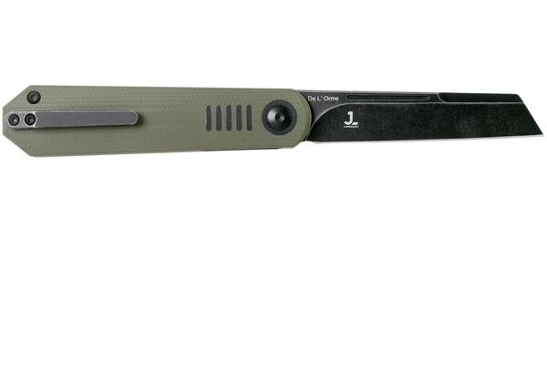 Kizer Lundquist De L&#039;Orme Liner Lock Knife Green G-10 - Ki3570A3 - KNIFESTOCK