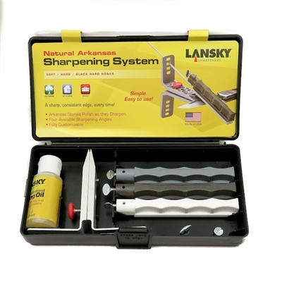 Lansky LKNAT Natural Arkansas System 3 Stück - KNIFESTOCK