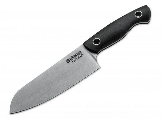 Böker Manufaktur Santoku G-10 Stonewash cuțit 16.1 cm 130266 - KNIFESTOCK