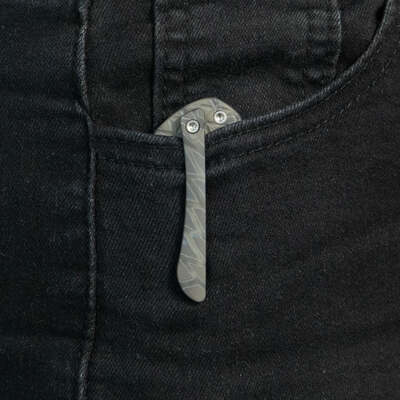 KB Socius Silver Sandblast S90V Sandblast Ti  FRAG Pattern KB300B - KNIFESTOCK