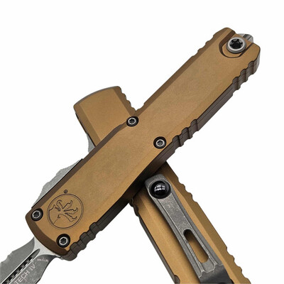 Microtech ULTRATECH GEN IV D/E APOCALYPTIC FULL SERRATE TAN 11224-12APTA - KNIFESTOCK