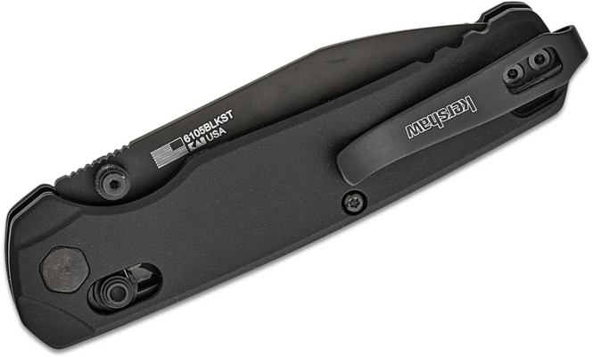 Kershaw Bel Air 6105BLKST Black PVD MagnaCut Serrated, Black Aluminum, pocket knife - KNIFESTOCK