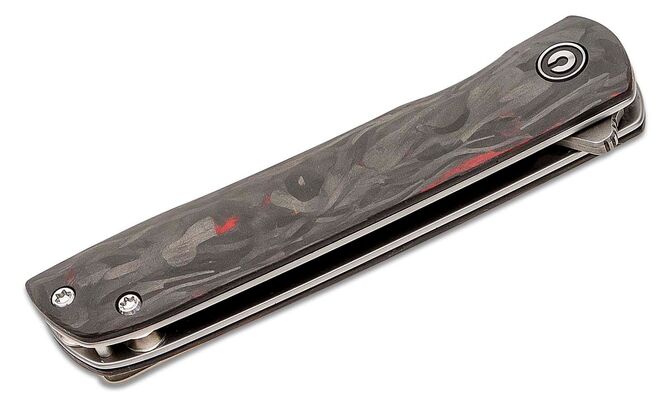 CIVIVI Bo Flipper CF Rood/Zwart Grijs Stonewashed C20009B-B - KNIFESTOCK