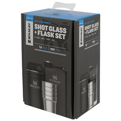 Stanley 10-01883-035 The Pre-Party Shotglass + Flask Set Matte Black - KNIFESTOCK