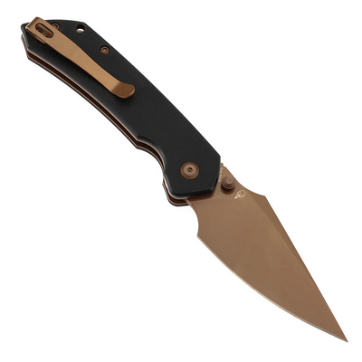 Tenable Knives Fenrir Rose Gold-belagd Nitro V, Svart G10 - KNIFESTOCK