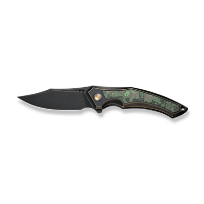 We Knife Orpheus Bronze / Black Titanium Integral Handle With Jungle Wear Fat Carbon Fiber Inlay WE2 - KNIFESTOCK