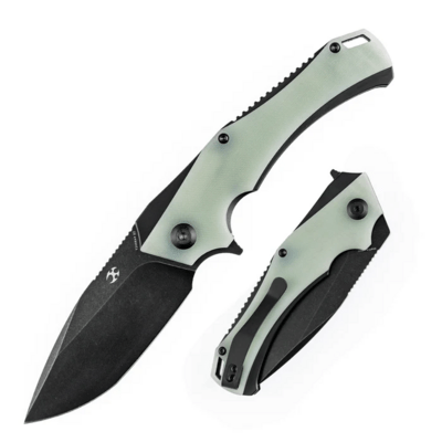 Kansept Mini Hellx Black TiCn Coated D2 Jade G10 T2008A4 - KNIFESTOCK