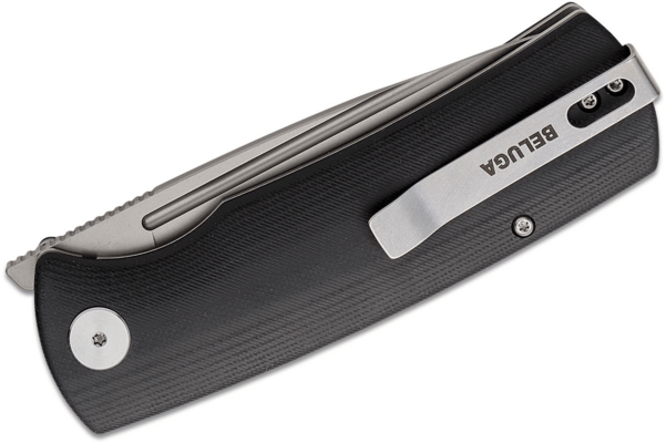 Petrified Fish PFP01Beluga Homokfúvott K110 Fekete G10 PFP01D - KNIFESTOCK