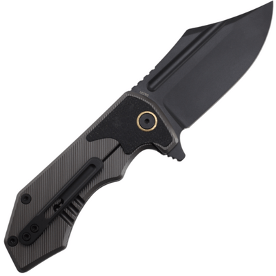 DC BLADES CETO DLC, Gold Pivot, Black Micarta Inlay - KNIFESTOCK