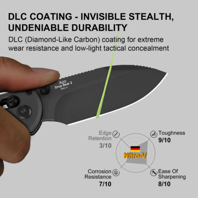 Kizer Drop Bear 2 | Nitro-V |Gray &amp; Aluminum - KNIFESTOCK