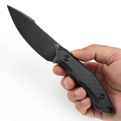 TENABLE Luccio Blackwash 14C28N Fixed Blade G007A6 - KNIFESTOCK