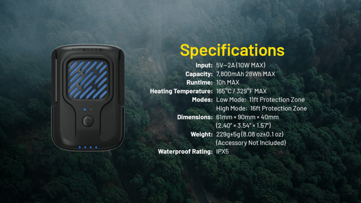 Nitecore EMR40 TAC Electronic Insect Repeller - KNIFESTOCK