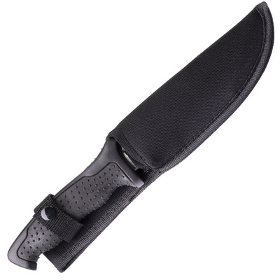 Mil-Tec COUTEAU DE CHASSE M.POIGNÉE EN CAOUTCHOUC BLANK 15386000 - KNIFESTOCK