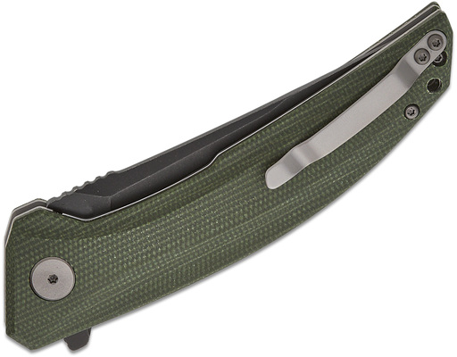 Petrified Fish PFP05 Deepsea Black Stonewash K110 Green Micarta PFP05GRMDW - KNIFESTOCK
