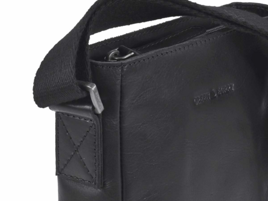 GreenBurry Leather shoulder bag &quot;Pure Black&quot; 1103-20 - KNIFESTOCK