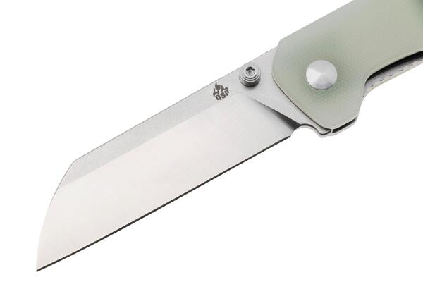 QPS Penguin V2 D2, 2-Ton-Finish Stonewash - Satin, Griff: Jade G10 QS130V2-G1 - KNIFESTOCK