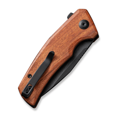 CIVIVI Regulatron Guibourtia Wood HandleBlack Stonewashed Nitro-V BladeLiner L - KNIFESTOCK