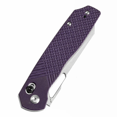 TENABLE KNIVES Shard Stonewashed 14C28N 0.14&quot; / 3.5mm Purple G10 with Diamond Pattern T1006V5 - KNIFESTOCK