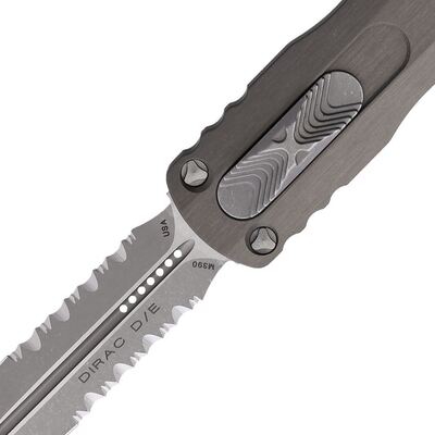 Microtech DIRAC D/E APOCALYPTIC PART SERRATE NATURAL CLEAR 225-11APNC - KNIFESTOCK