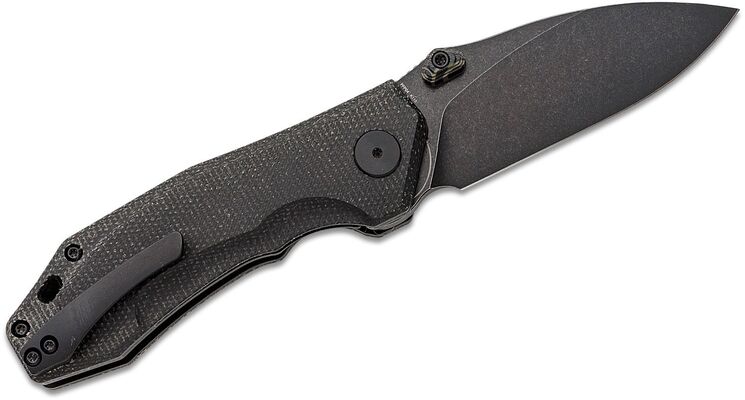Petrified Fish PFP04 Havrog Black Stonewash K110 Black Micarta PFP04DMDW - KNIFESTOCK