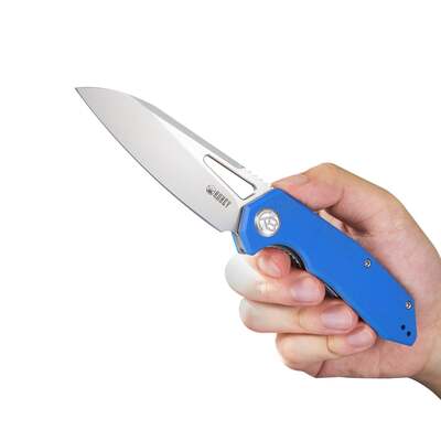 KUBEY New Vagrant Liner Lock Folding Knife Blue G10 Handle KU291C - KNIFESTOCK