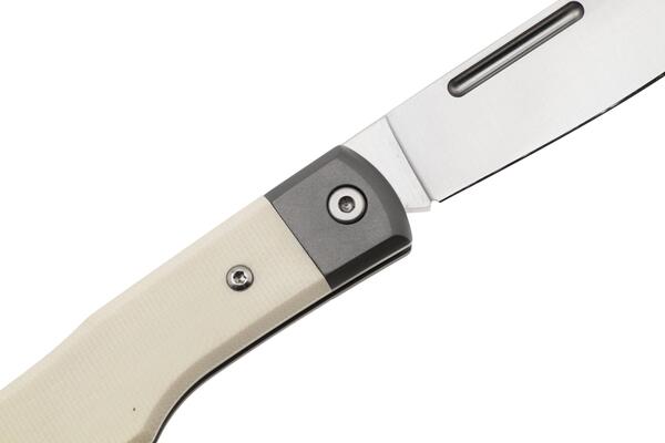 Fox Knives Gunstock Folding Knife Stainless Steel M390 Satin Blade, Micarta Bone Handle FX-558 BO - KNIFESTOCK