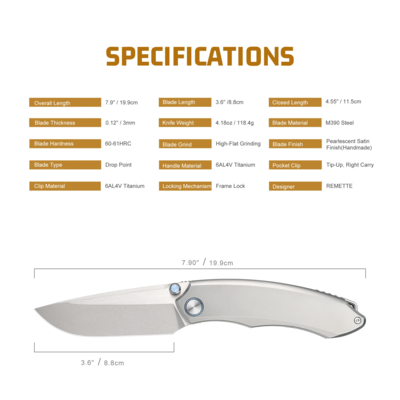 REMETTE  Wild Species WD108-G Wild Species WD108-G - KNIFESTOCK