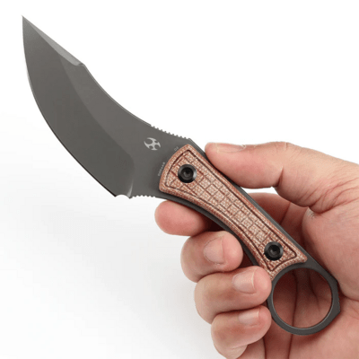 KANSEPT Niko Grey TiCn Coated D2 Fixed Blade G004A8 - KNIFESTOCK