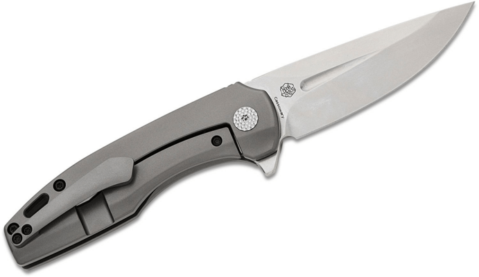 Kansept Cassowary Stonewashed CPM S35VN Grey Anodized Titanium K2065A2 - KNIFESTOCK